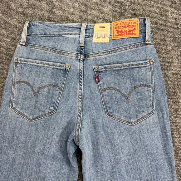 Levis Jeans Womens 2‎ Medium 26x30 (Fit 26x27) 721 High Rise Skinny Distressed - Picture 10 of 16